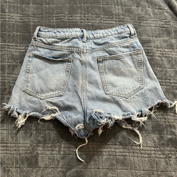 Signature 8 High Waist Distressed Denim Shorts - Picture 2 of 2